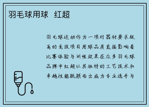 羽毛球用球  红超